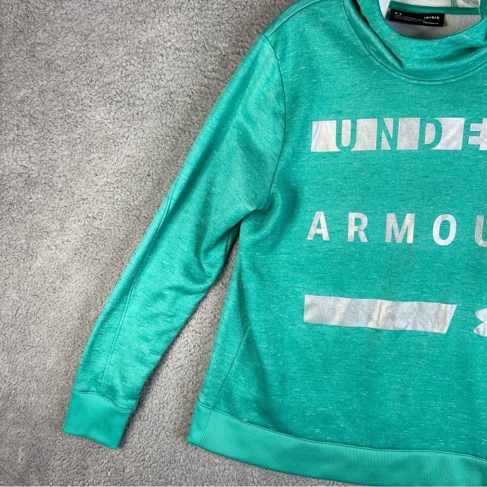 Under Armour Cold Gear Hoodie Teal Large - Picture 6 of 8